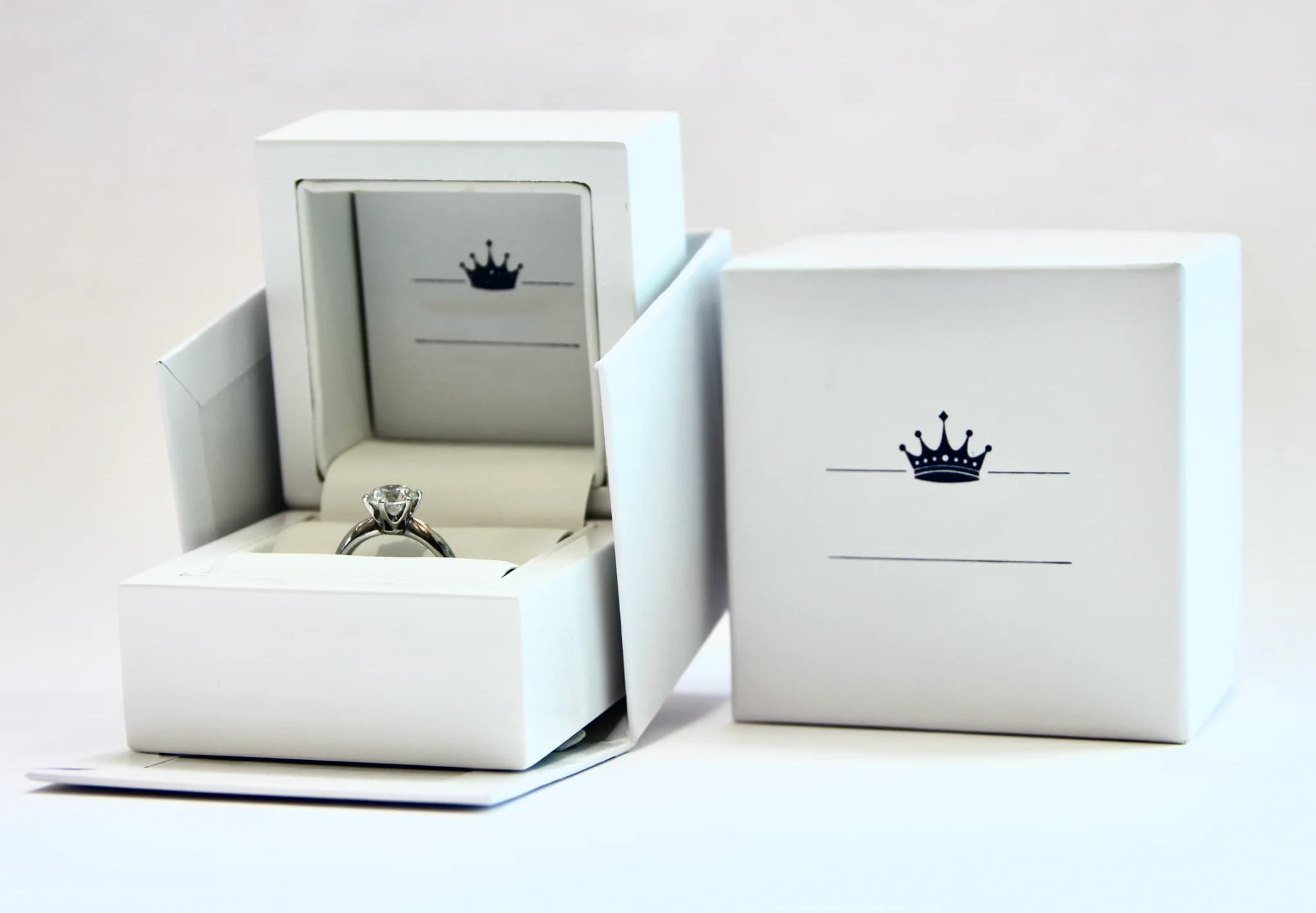 Origami jewelry box with red velvet lining and necklace
